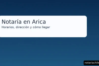 Notaría en Arica: horarios, dirección y cómo llegar — guía clara y actualizada en el casco histórico – notariachile.com