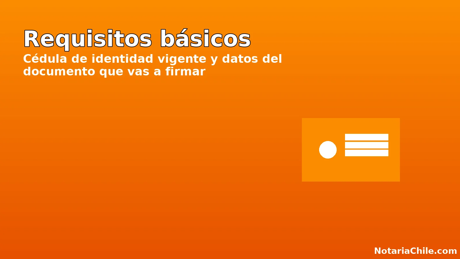 Requisitos para trámites notariales en Buin: cédula de identidad vigente y datos del documento