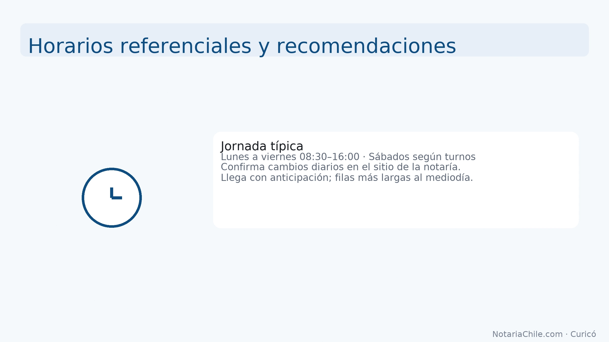 Horarios referenciales
