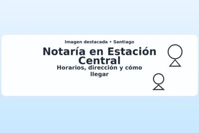 Directorio y contactos de notarías con atención en Estación Central: teléfonos, correos y sitios web oficiales.