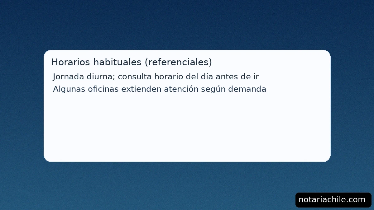Horarios de notarías en Maipú (referenciales): atención diurna; confirma el horario del día antes de ir – notariachile.com