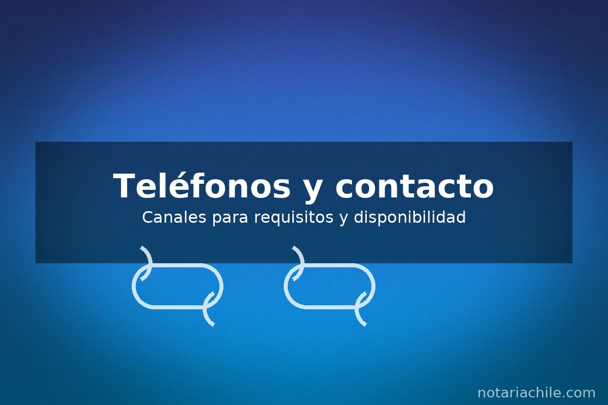 Teléfonos de la notaría en Lo Barnechea para requisitos, disponibilidad y consultas