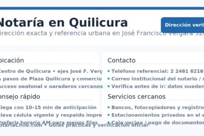 Dirección verificada – Notaría en Quilicura