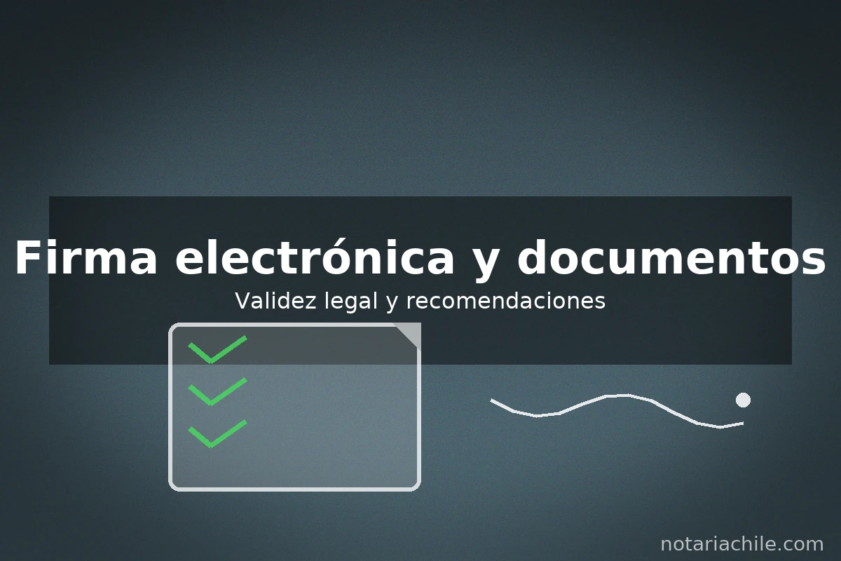 Firma electrónica avanzada en notaría virtual: documentos con validez legal y recomendaciones