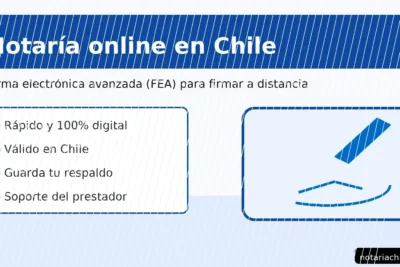 Notaría online en Chile con firma electrónica avanzada FEA para firmar documentos a distancia