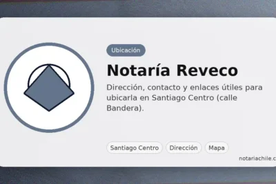 Notaría Reveco en Santiago Centro: dirección en Bandera y mapa para llegar