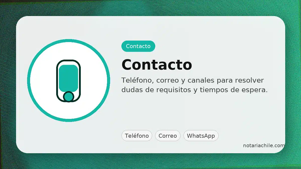 Contacto Notaría Reveco: teléfono y correo para dudas de requisitos y tiempos de espera