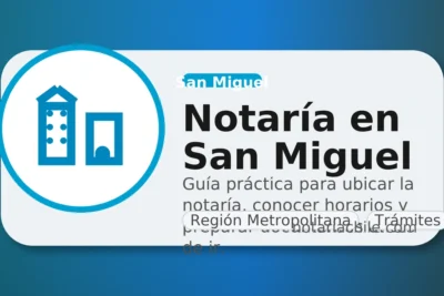 Notaría en San Miguel: guía práctica para ubicar la notaría, horarios y documentos | notariachile.com