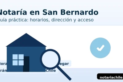 Portada "Notaría en San Bernardo": horarios, dirección y cómo llegar – notariachile.com