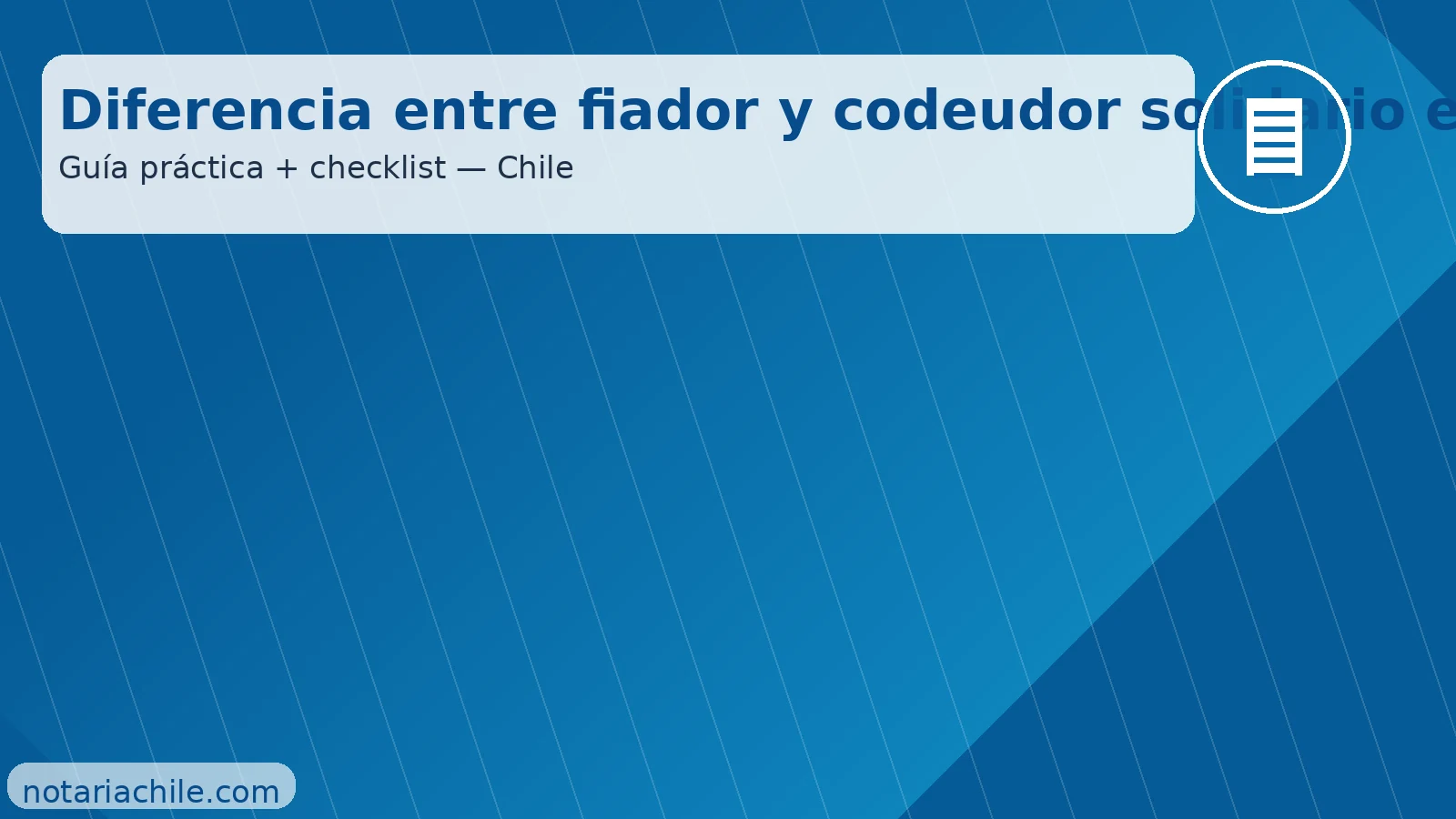 Diferencia entre fiador y codeudor solidario en contratos de arriendo — explicación clara