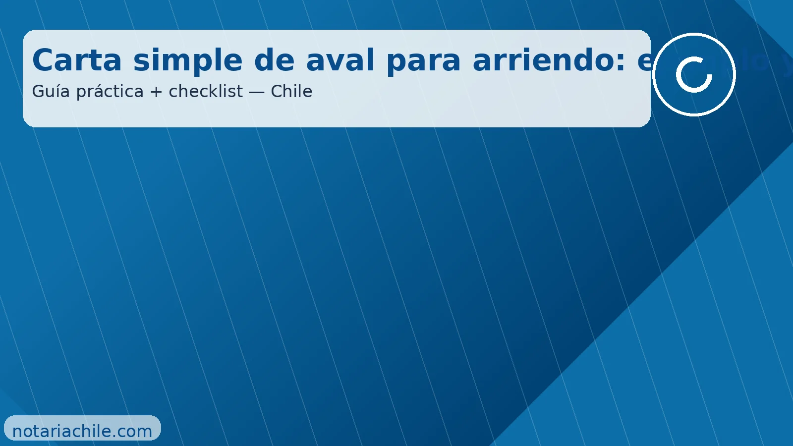 Carta simple de aval para arriendo: modelo y recomendaciones antes de firmar