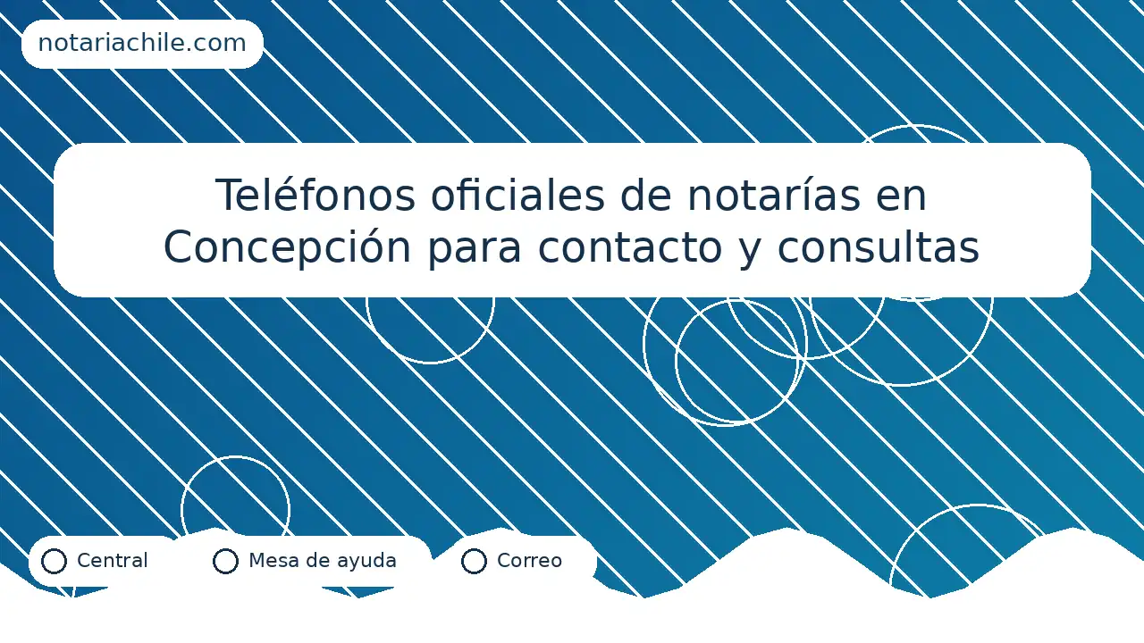 Teléfonos oficiales de notarías en Concepción para contacto y consultas