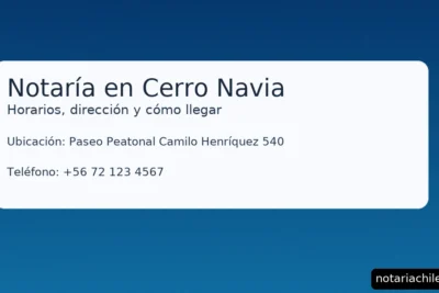 Notaría en Cerro Navia - Horarios, dirección y cómo llegar: información sobre la notaría y contacto – notariachile.com