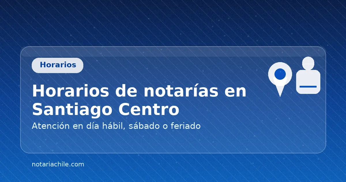 Horarios de notarías en Santiago Centro: atención en día hábil, sábado o feriado — notariachile.com
