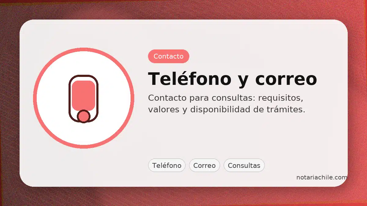 Teléfono y correo de notaría en Chiguayante para consultas de trámites y requisitos
