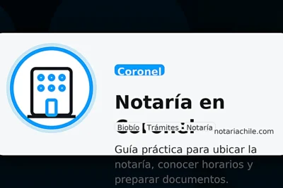 Notaría en Coronel: horarios, dirección y cómo llegar | notariachile.com