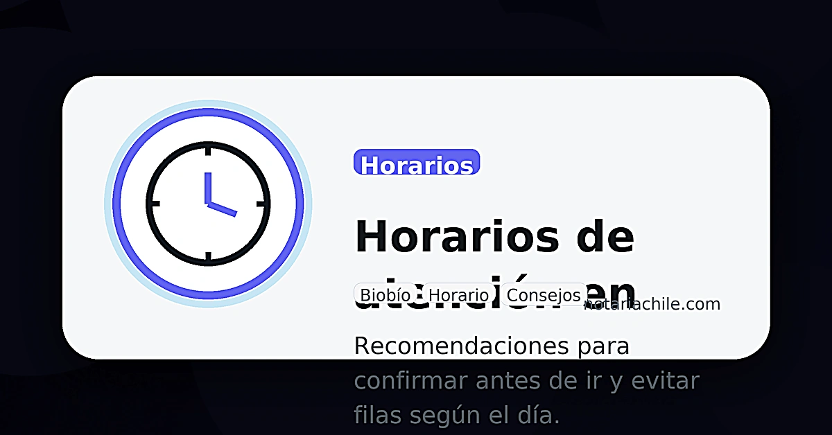 Horarios de atención de notaría en Coronel: recomendación de confirmar antes de ir | notariachile.com