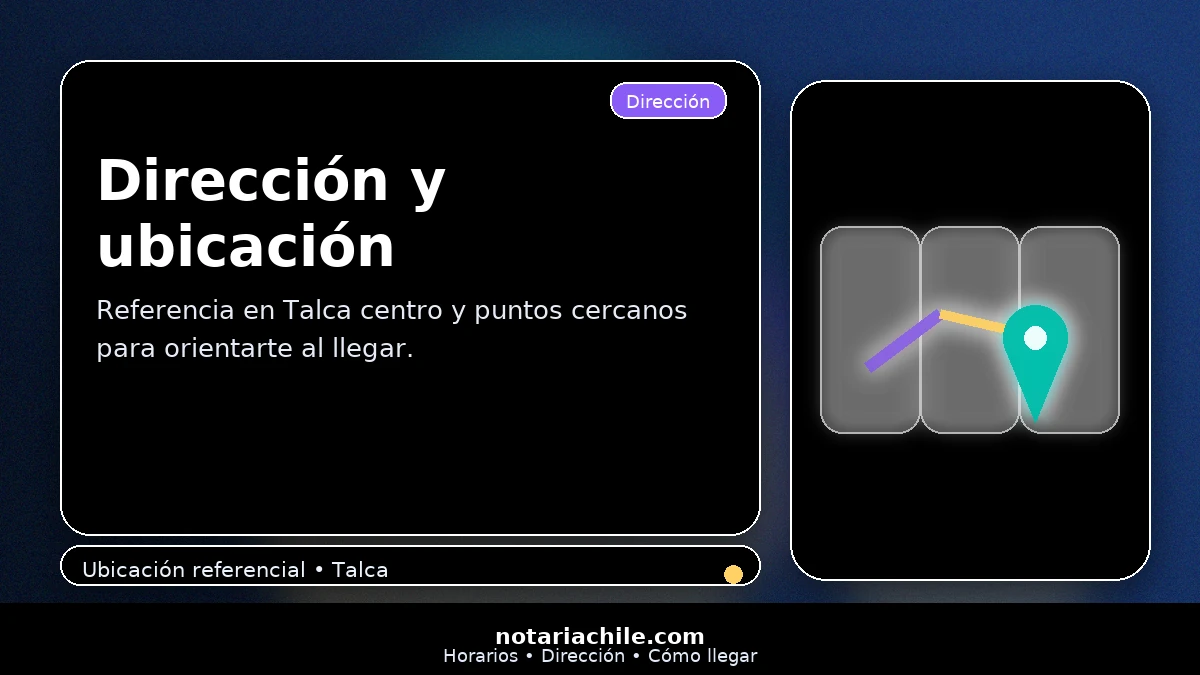 Dirección y ubicación de Notaría Durán en Talca centro con referencias para orientarte al llegar – notariachile.com