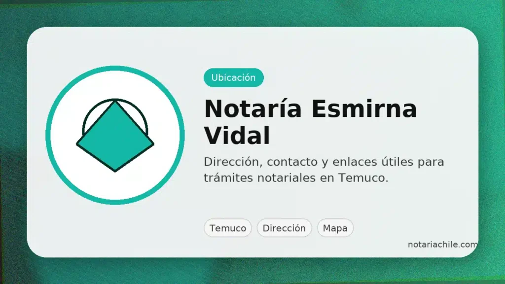 Notaría Esmirna Vidal en Temuco: dirección, ubicación y mapa para llegar