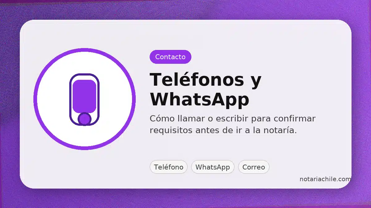 Teléfonos y WhatsApp de Notaría Esmirna Vidal: contacto para confirmar requisitos