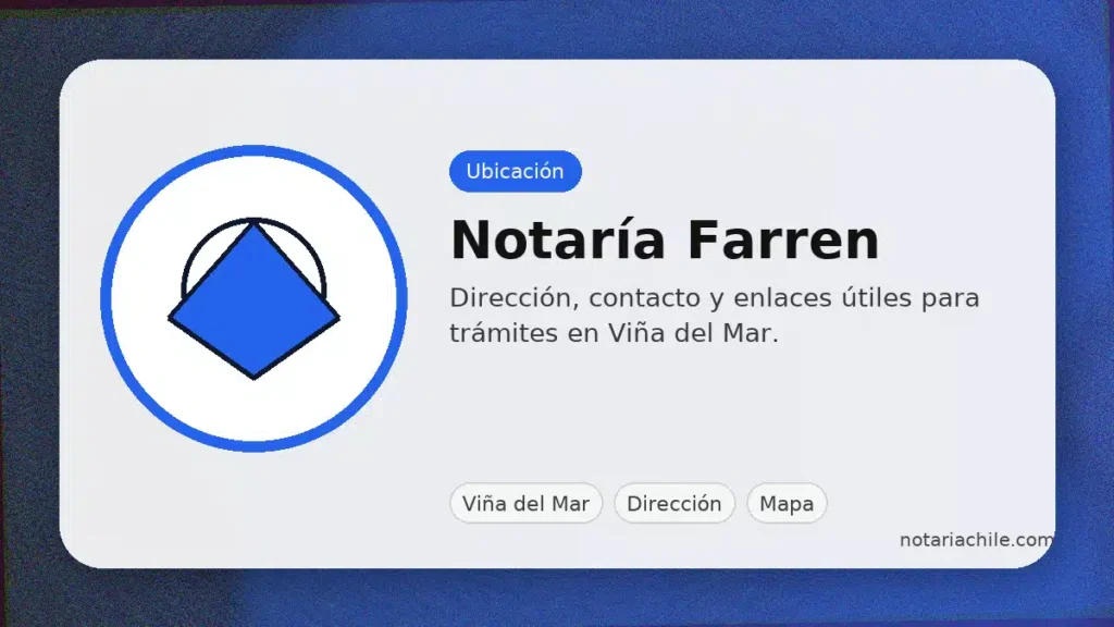 Notaría Farren en Viña del Mar: dirección, ubicación y mapa para llegar rápido