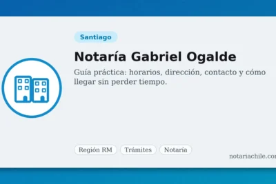 Notaría Gabriel Ogalde en Santiago: horarios, dirección y cómo llegar | notariachile.com