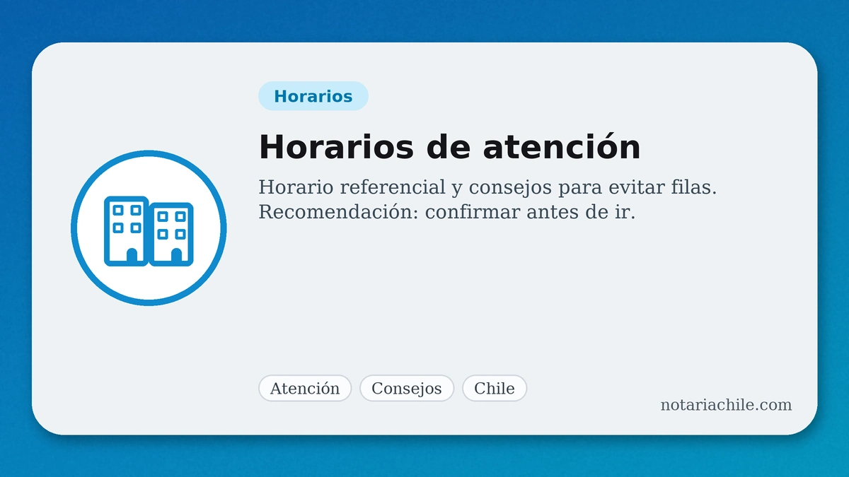 Horarios de atención de la Notaría Gabriel Ogalde y recomendación de confirmar antes de ir | notariachile.com