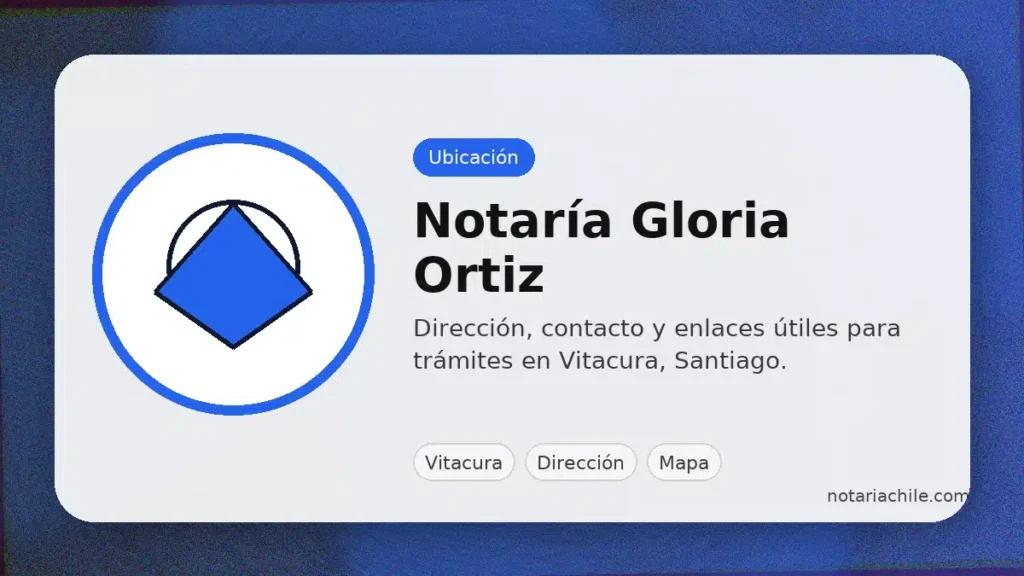 Notaría Gloria Ortiz en Vitacura: dirección, ubicación y mapa para llegar