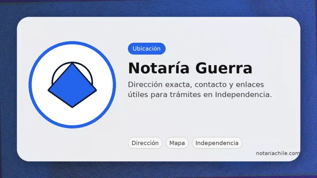 Notaría Guerra en Independencia: dirección, ubicación y mapa para llegar rápido