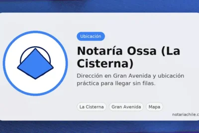 Notaría Ossa en La Cisterna: dirección en Gran Avenida y mapa para llegar rápido