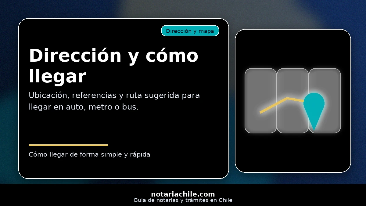Dirección y cómo llegar a Notaría Patricia Manríquez con mapa de referencia y rutas sugeridas – notariachile.com