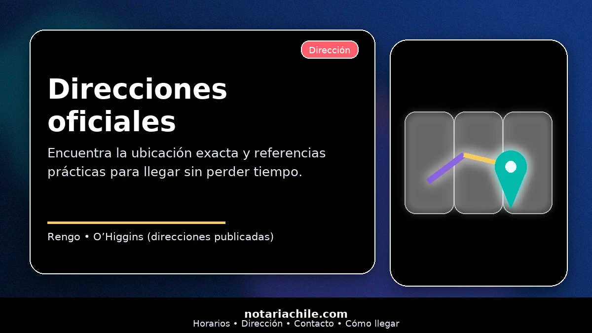 Direcciones oficiales de notarías en Rengo Región de O’Higgins referencia para ubicarte y llegar rápido – notariachile.com