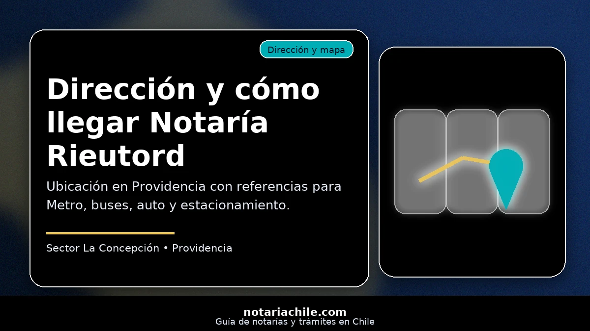 Dirección y cómo llegar a Notaría Rieutord en Providencia con mapa y referencias para Metro y buses – notariachile.com
