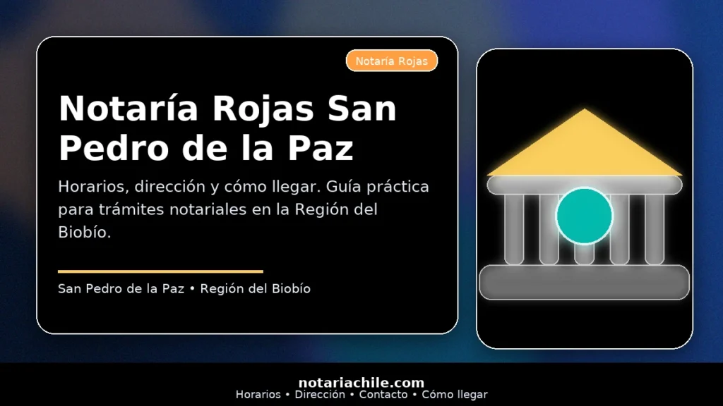 Notaría Rojas San Pedro de la Paz guía con horarios dirección y cómo llegar para trámites notariales en Biobío – notariachile.com
