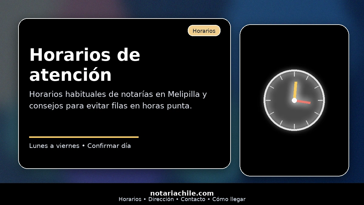 Horarios de atención de notarías en Melipilla recomendaciones para evitar filas y confirmar el mismo día – notariachile.com