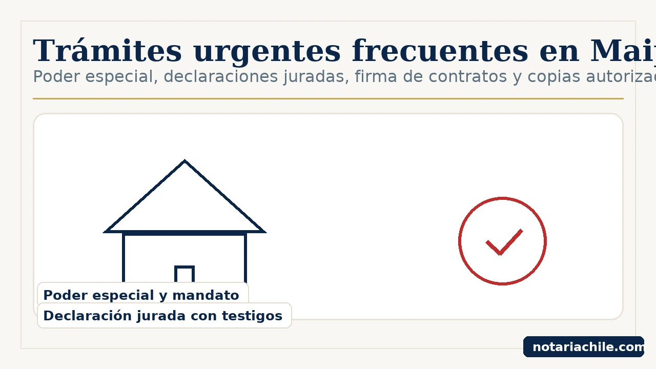 Trámites urgentes en Maipú: poder especial, declaraciones juradas y firmas – notariachile.com