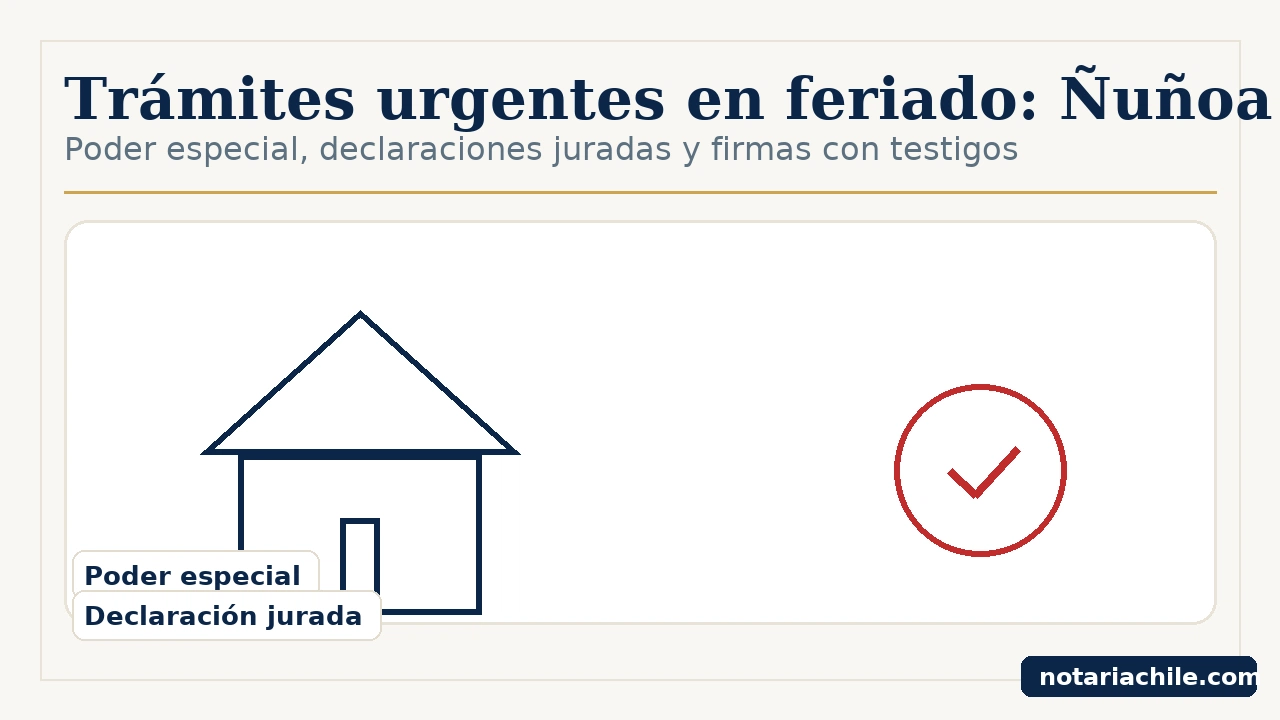 Trámites urgentes en feriado en Ñuñoa: poder especial, declaraciones juradas y firmas – notariachile.com