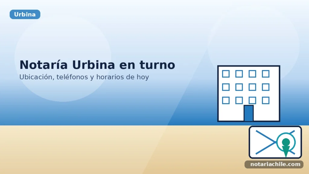 Notaría Urbina en turno: ubicación, teléfonos y horarios de hoy – notariachile.com