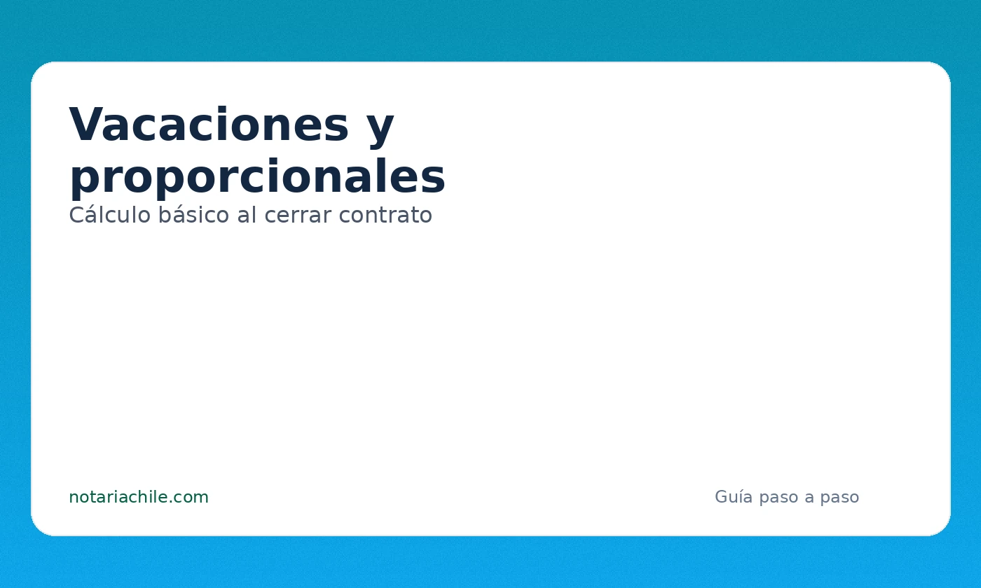 Vacaciones proporcionales y liquidaciones en renuncia voluntaria