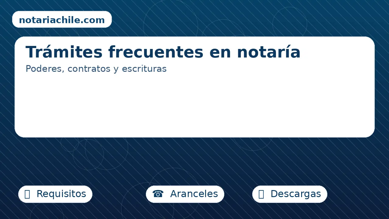 Trámites frecuentes en la notaría de San Pedro de la Paz: poderes, contratos y escrituras