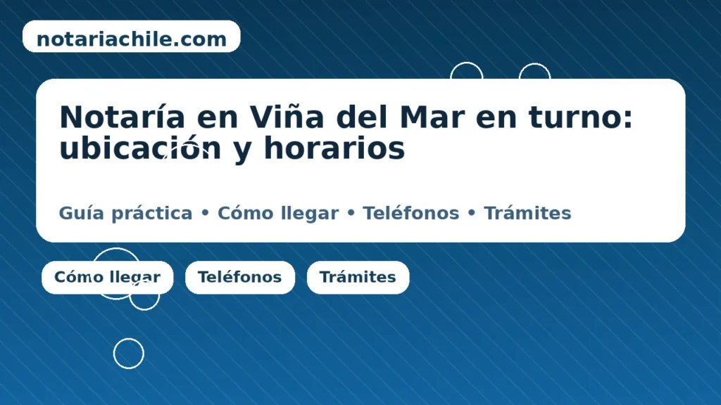 Notaría en Viña del Mar en turno: ubicación y horarios