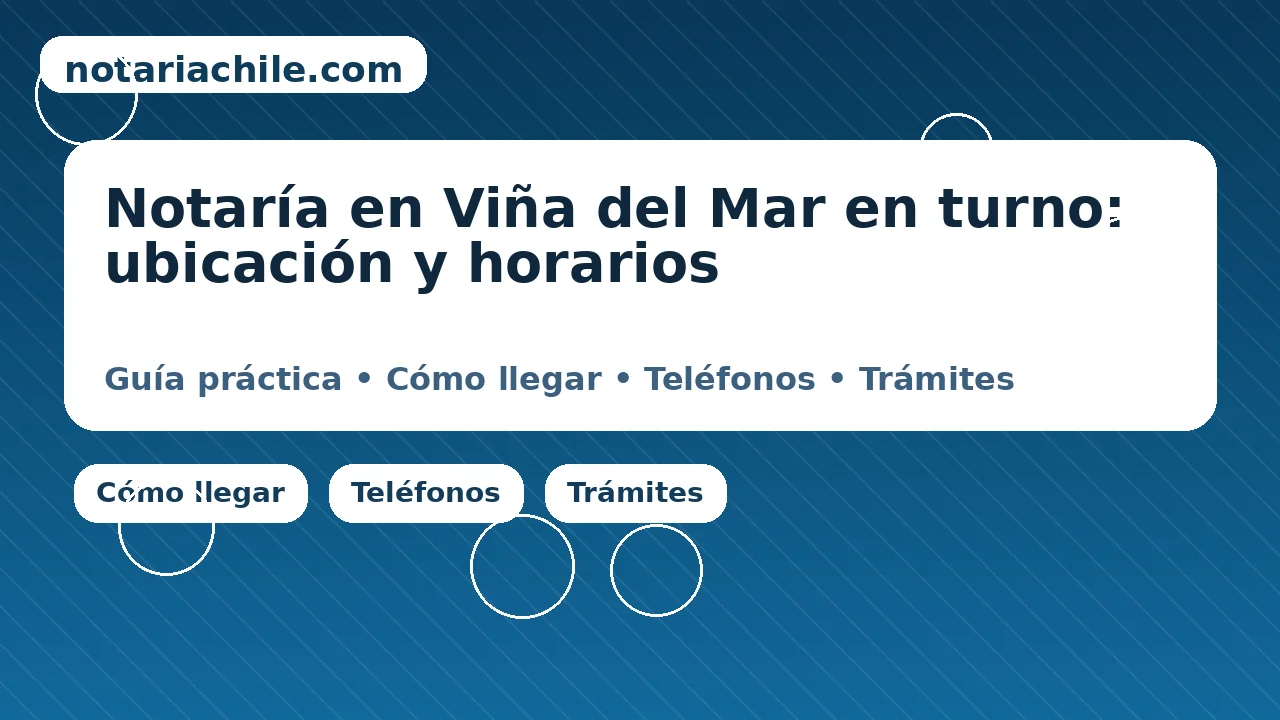Teléfonos oficiales de notarías en Viña del Mar para contacto y consultas